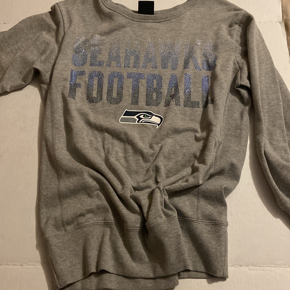 Women’s Seattle Seahawks NFL Team Apparel Blinged-out Sweatshirt